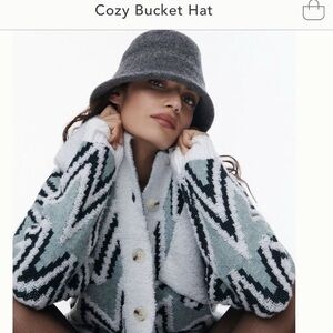 Anthropologie Cozy Bucket Hat in Tan/Brown One Size